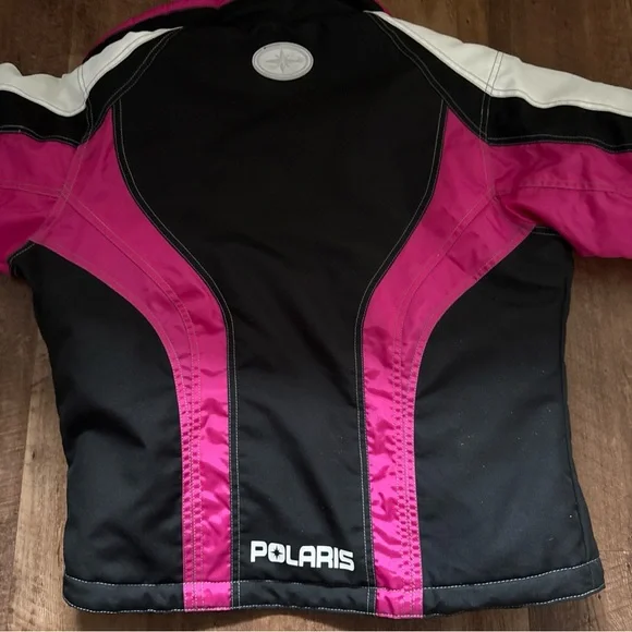 POLARIS Pink Black White 2011Snowmobile Winter Jacket - Youth Large 14/16